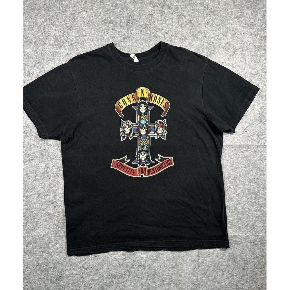 Vintage Guns n Roses Appetite For Destruction Black T-shirt Size Large